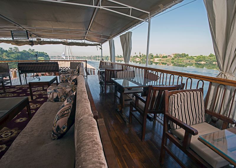 View from sundeck of Nile cruise boat