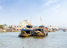 Boats on Mekong River