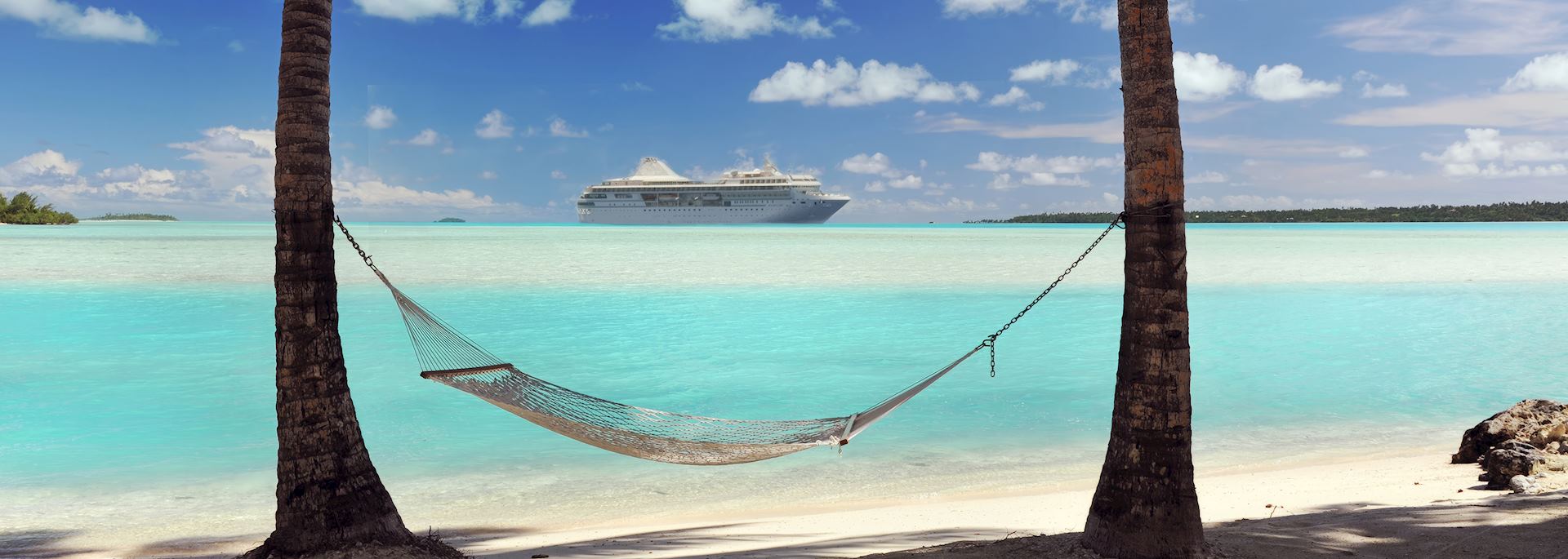 Cruise ship in French Polynesia