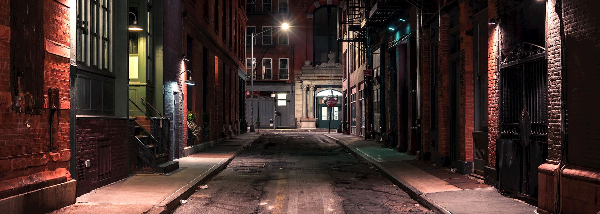 Deserted New York street