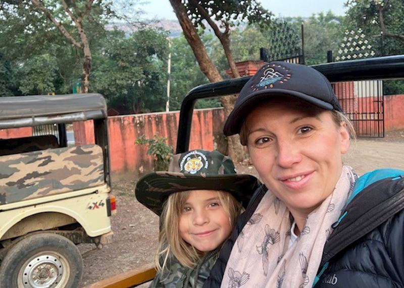 Amber and her son in Ranthambhore National Park, India