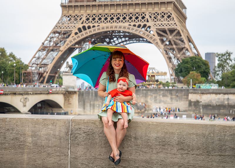 Tamatha and her daughter in Paris, France