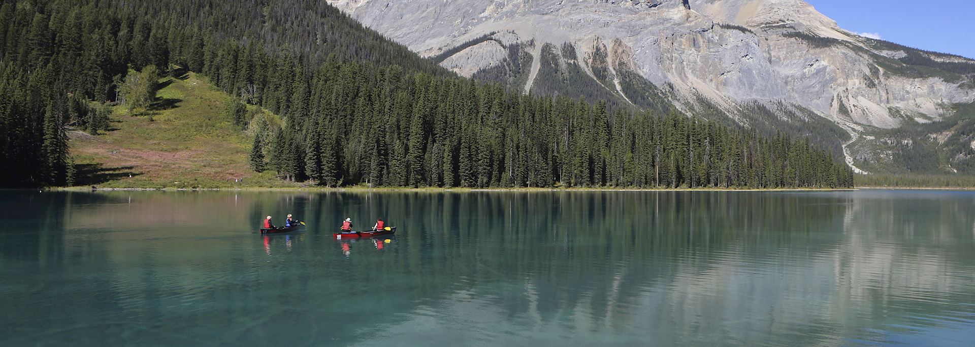 Canoeing on the Emerald Lake, Canada