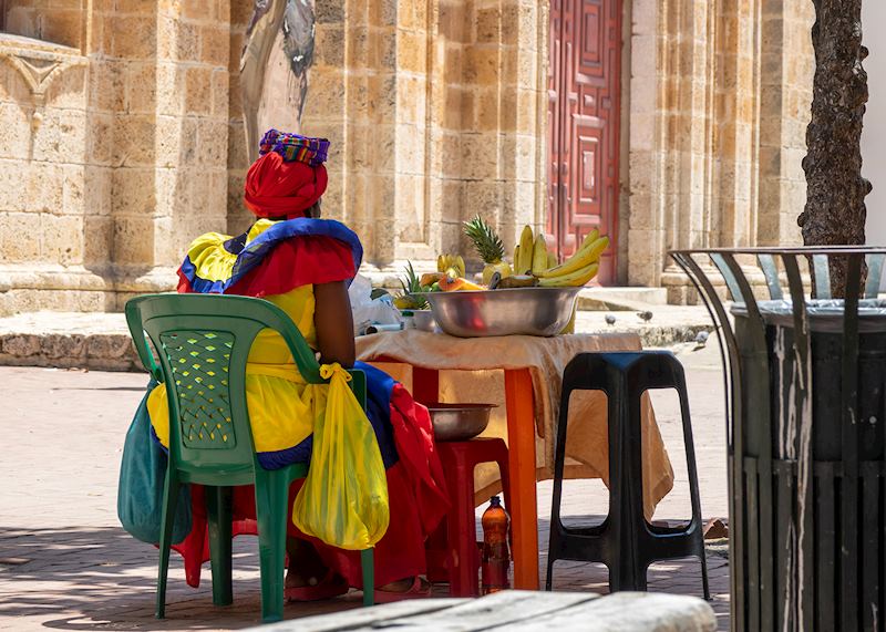 Cartagena food market stall