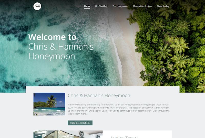 Audley Honeymoon Gift Service