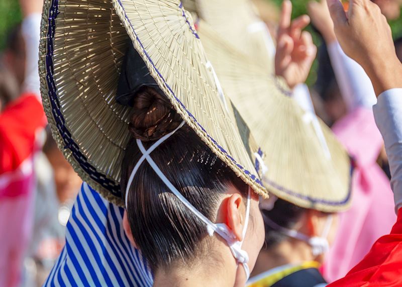 Awa Odori dance festival, part of the Obon Festival in Tokushima, Japan