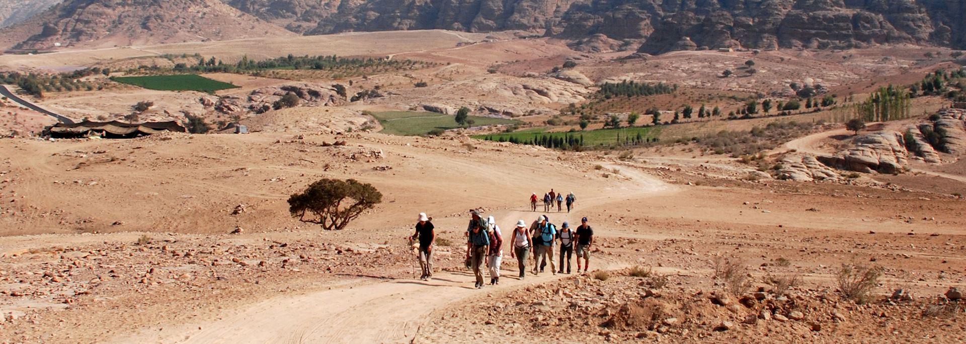 Walking toward Petra, Jordan