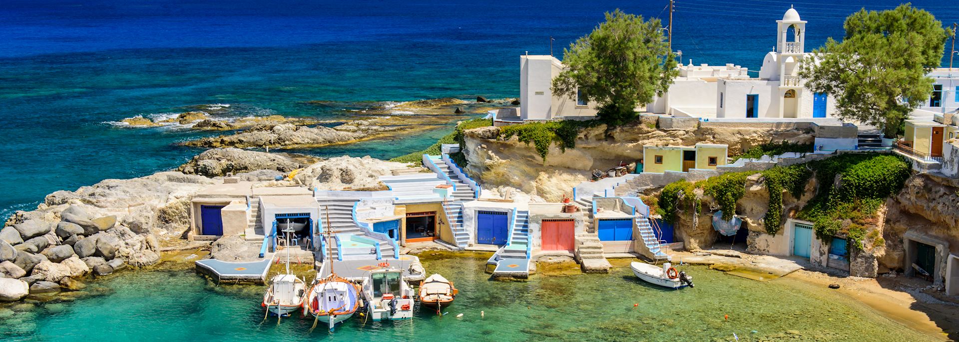Traditional Greek village by the sea
