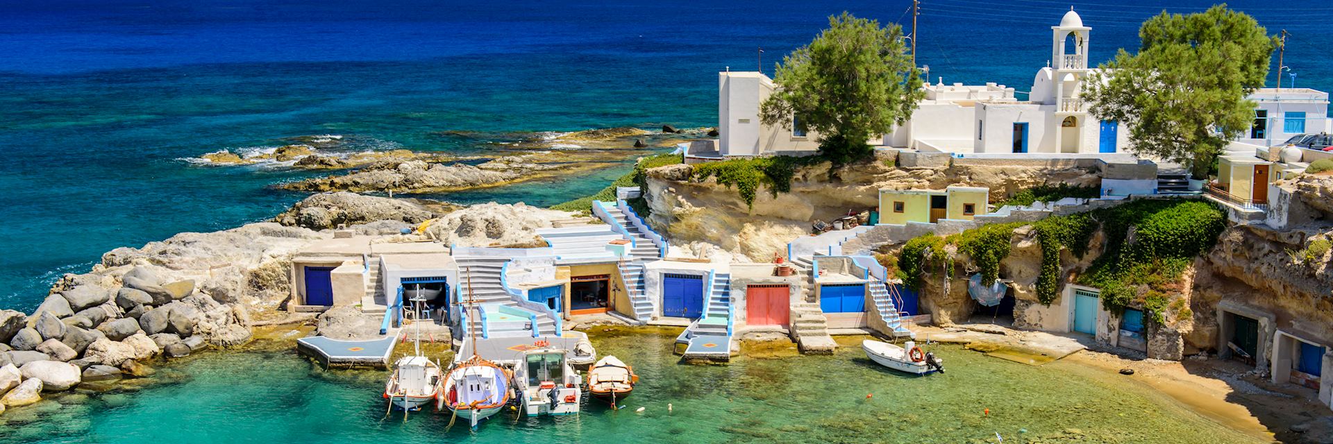 Traditional Greek village by the sea