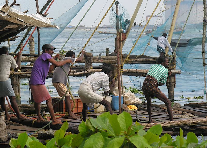 Chinese fishing nets, Cochin, India