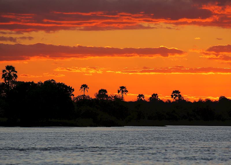 Sunset on the Zambezi River, Zambia