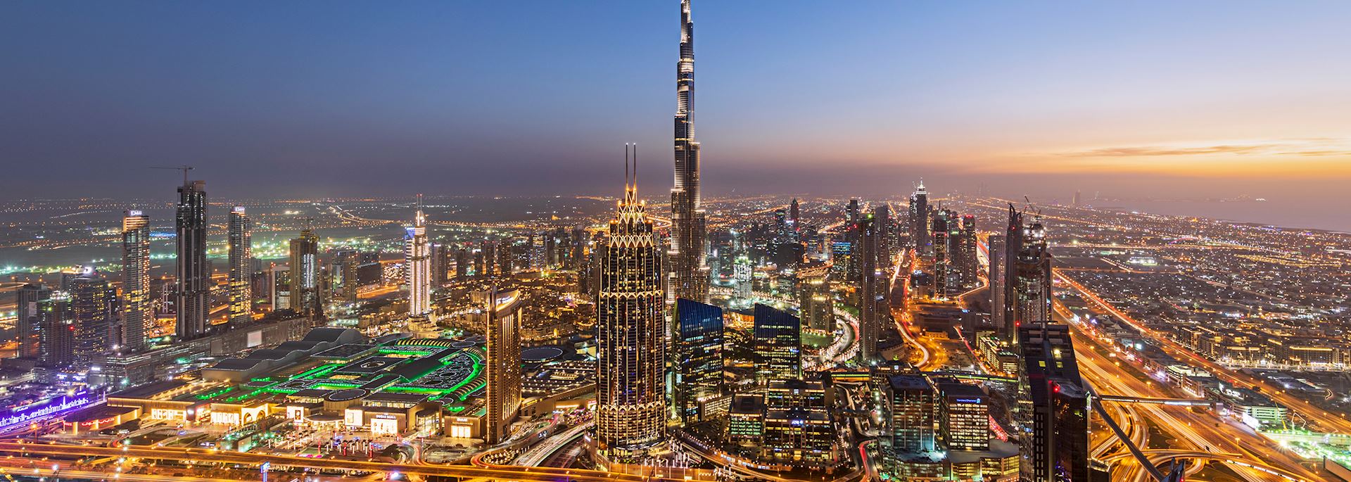 Dubai skyline with Burj Khalifa