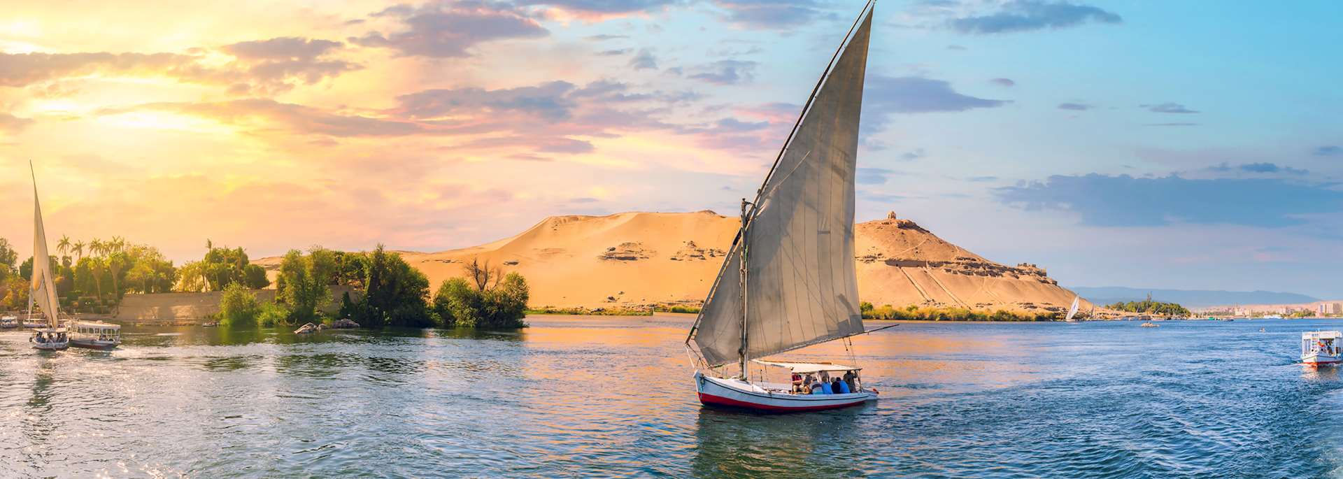 Traditional felucca on the Nile