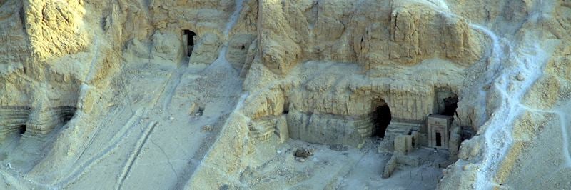 Rock burial chambers in The Valley of the Kings
