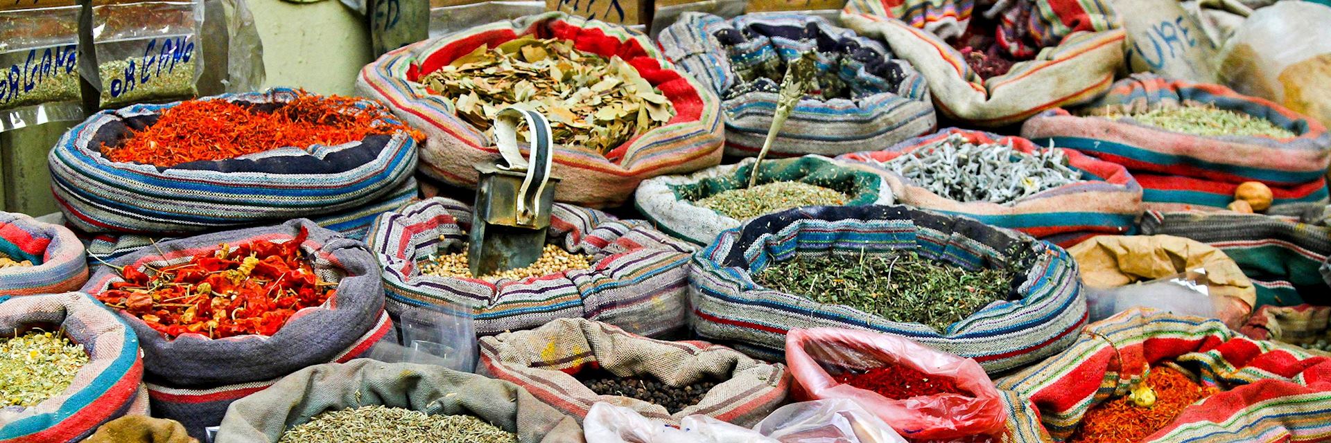 Cairo market selling spices