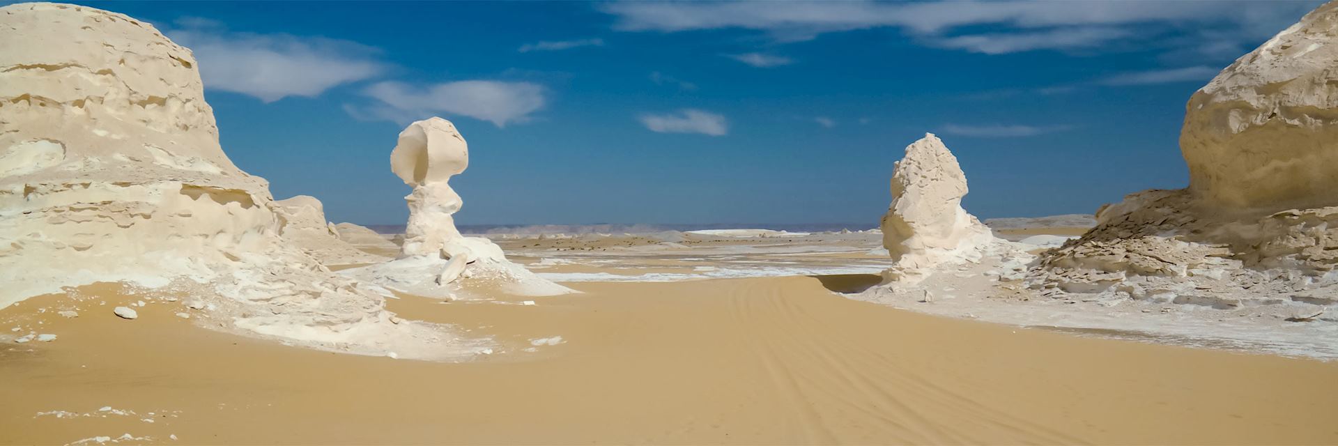 Natural sculptures in the White Desert