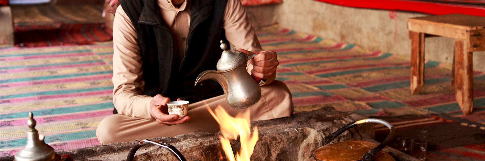 Serving coffee in jordan