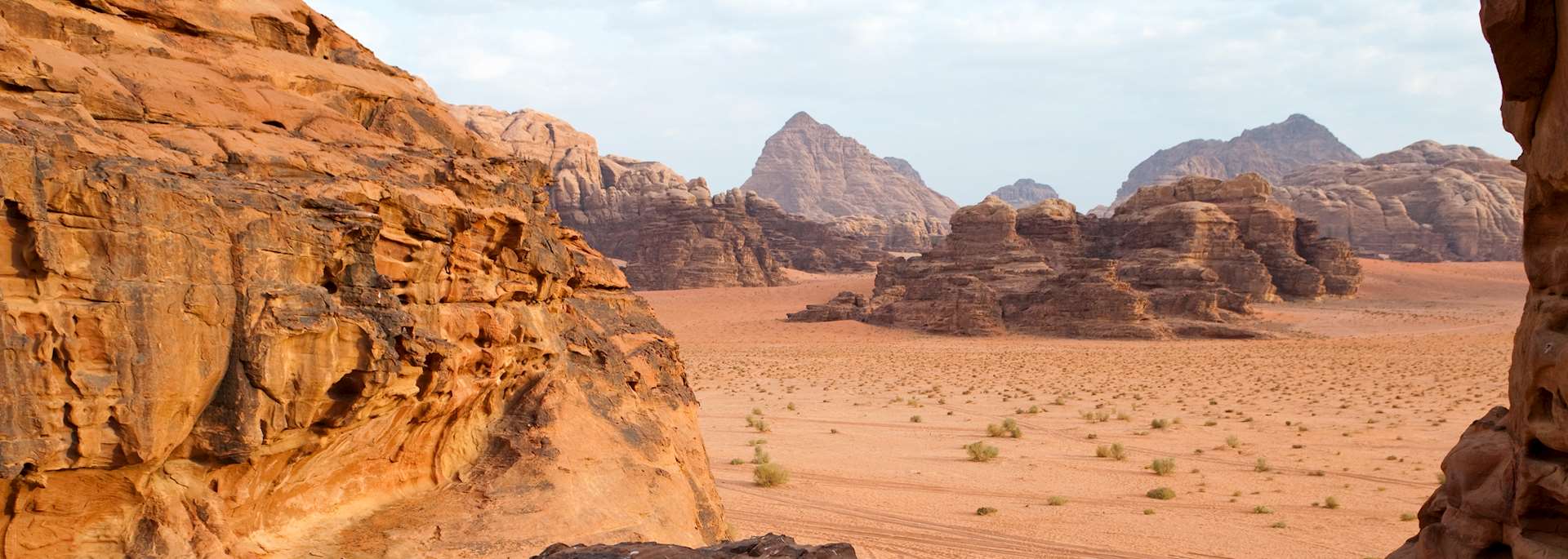 Desert landscape in Wadi Rum