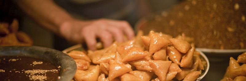 Cooking traditional Moroccan pastries