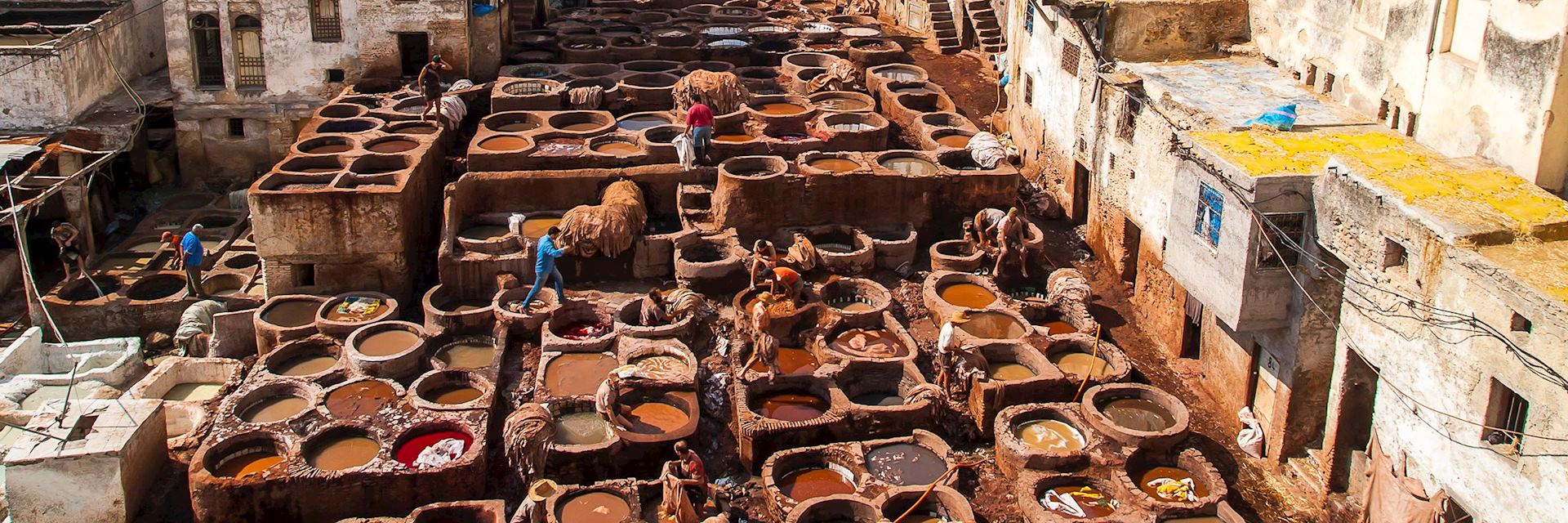 Tanners at work, Fez