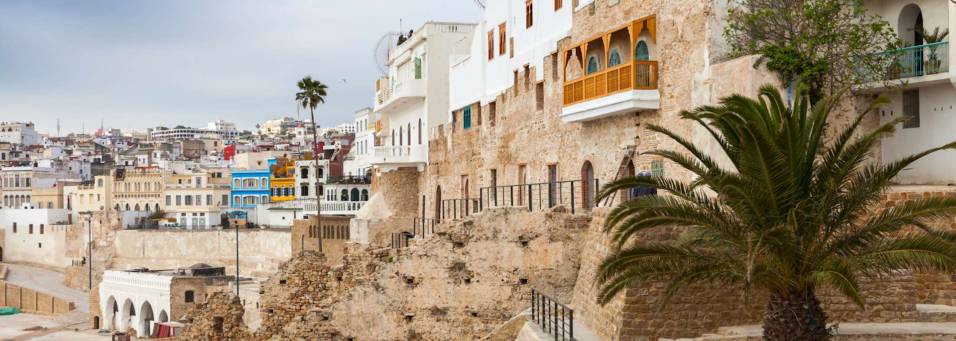Ancient walls and homes in the Medina, Tangier