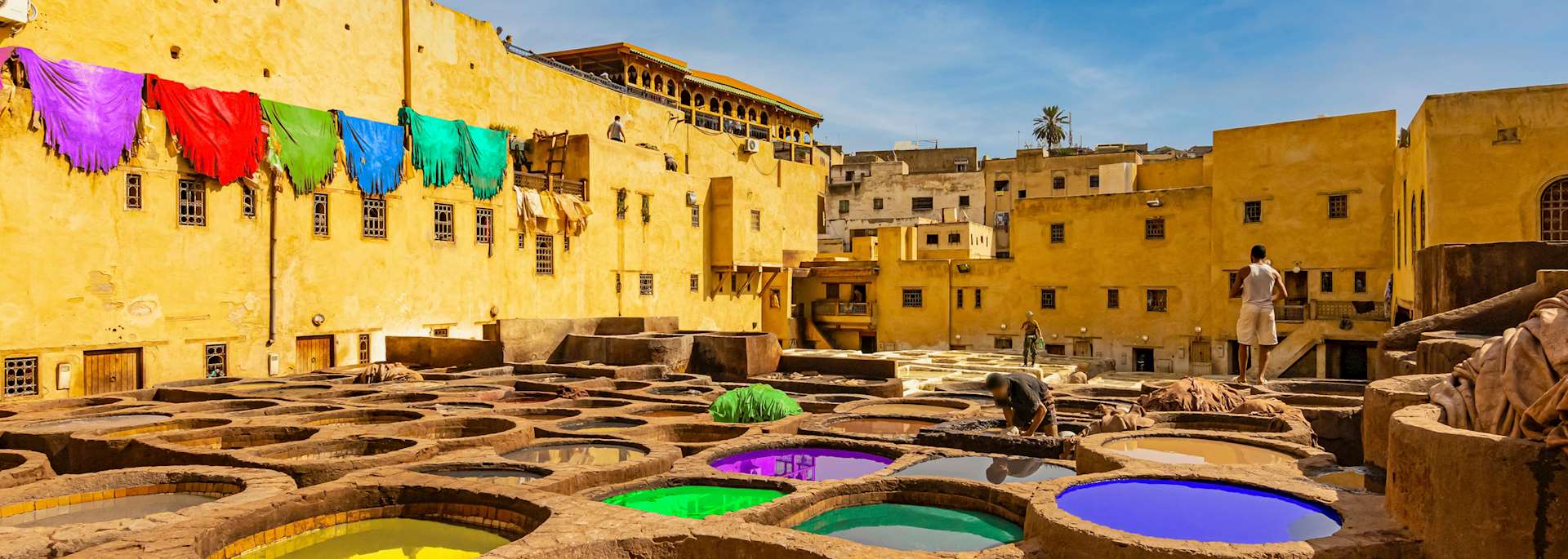 Leather tannery in Fez