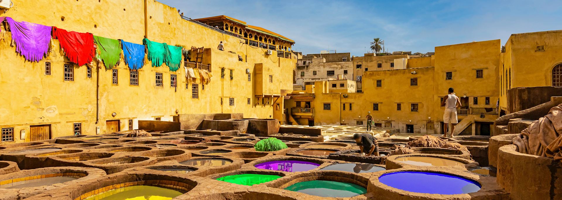 Leather tannery in Fez