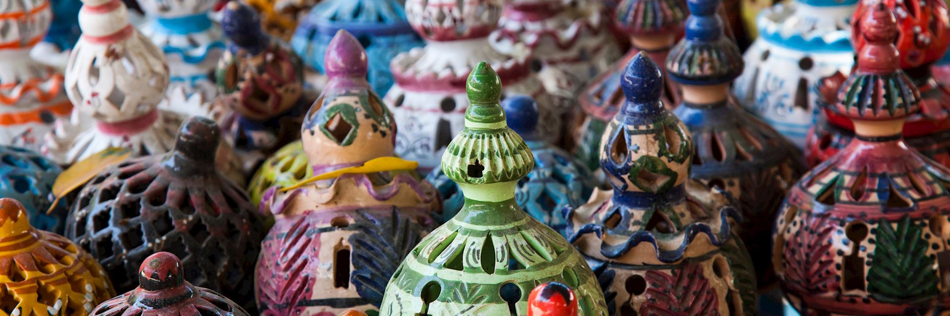 Tunisian lamps in a market, Jerba