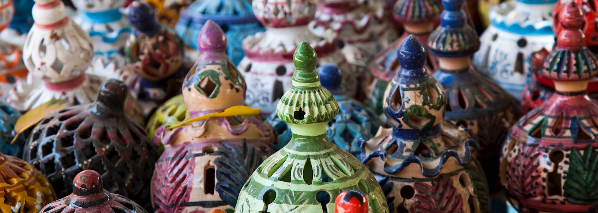 Tunisian lamps in a market, Jerba