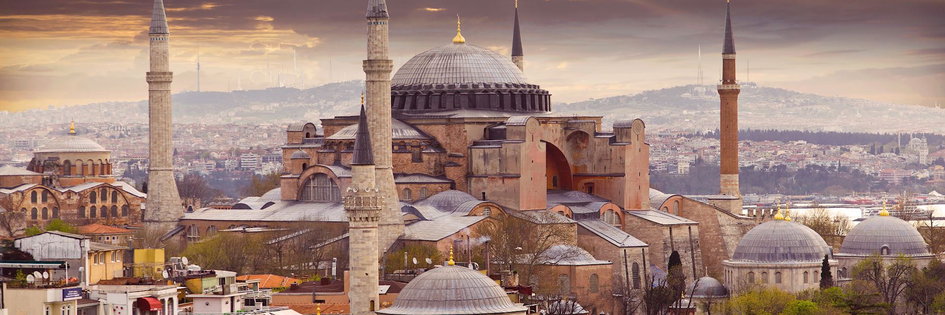 Hagia Sophia Mosque at sunset