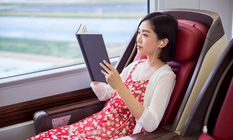 Interior of high-speed train