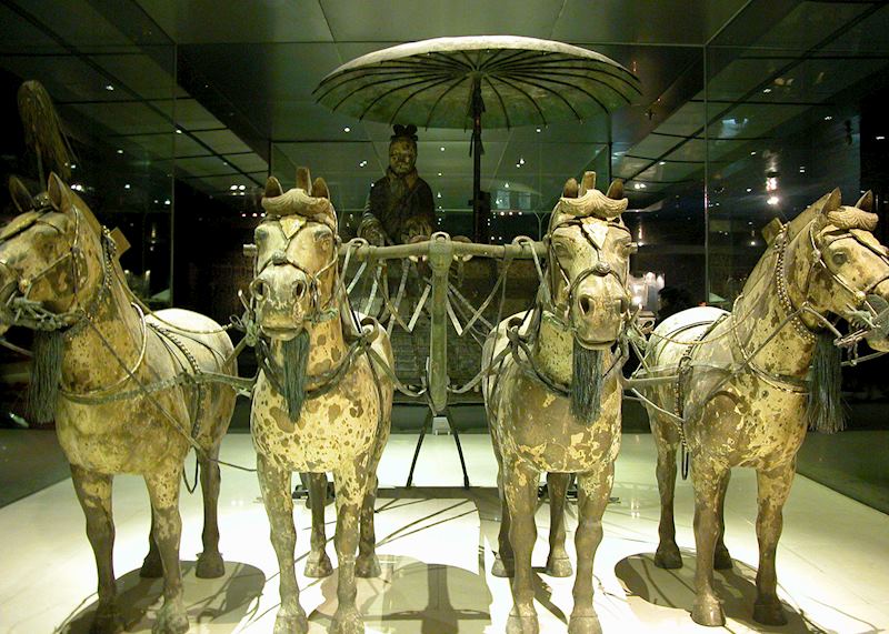 Chariot and horses