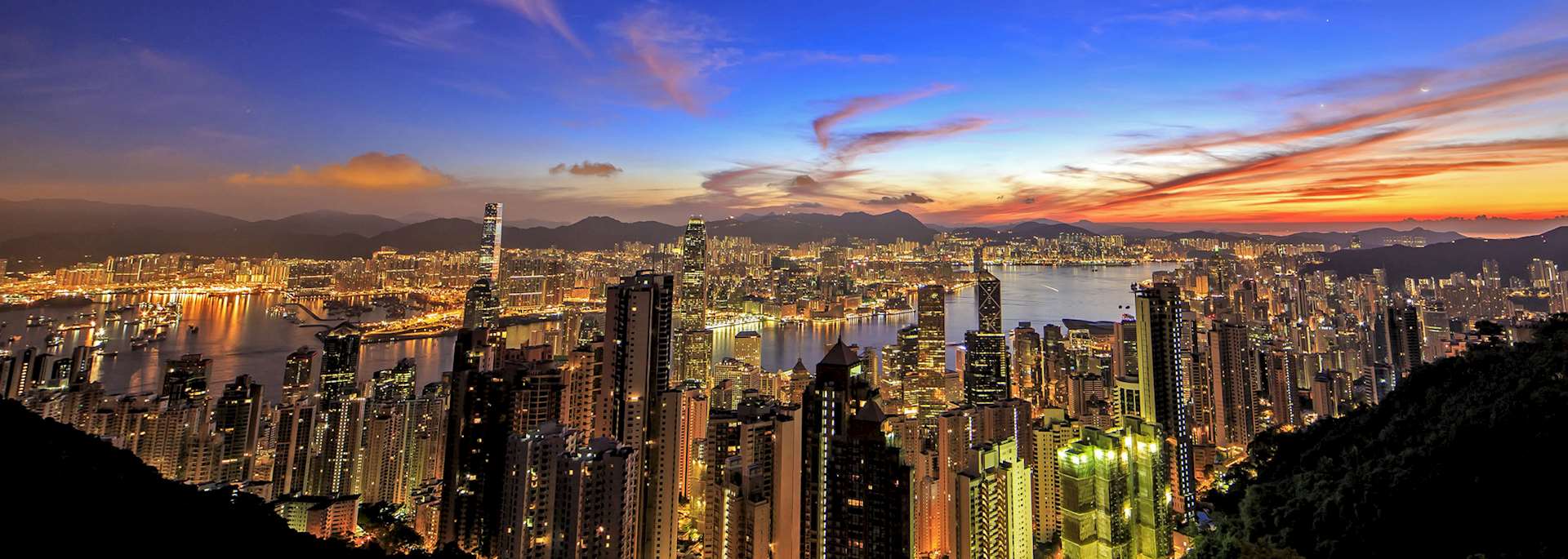 Hong Kong at dusk