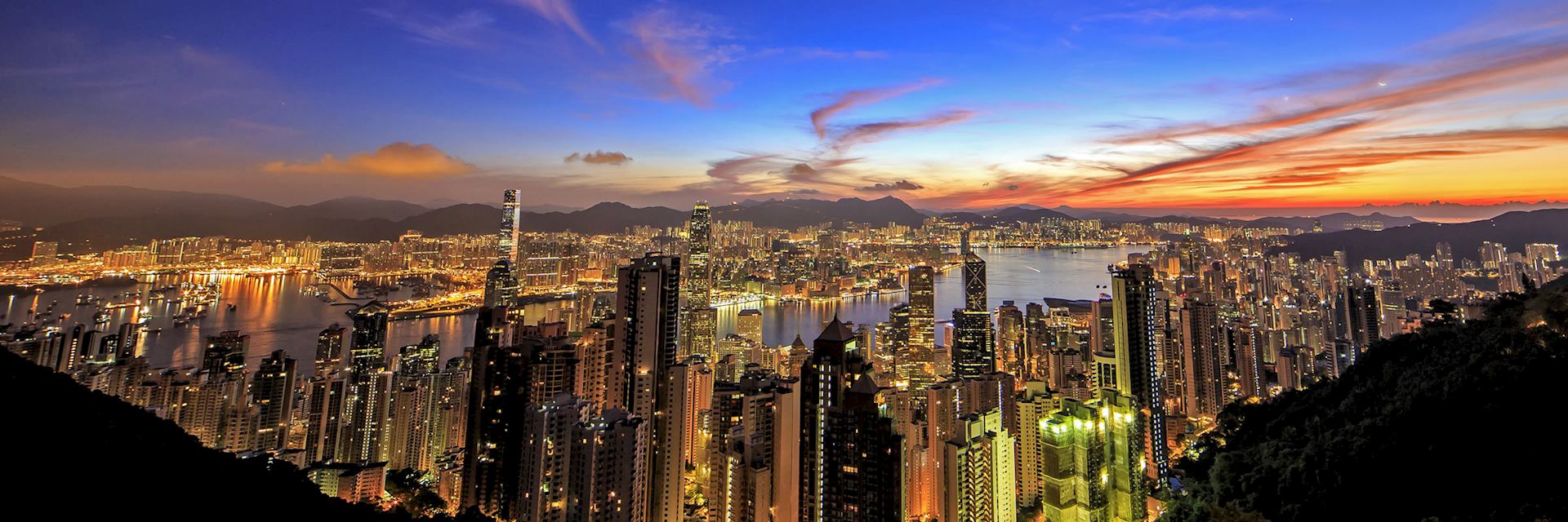 Hong Kong at dusk