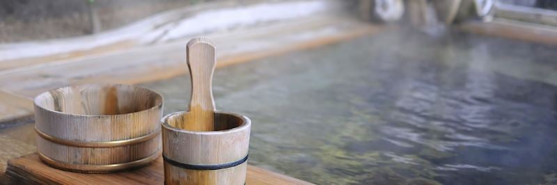 Private onsen (hot spring bath) within a ryokan