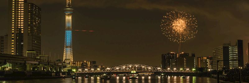 Fireworks over the Sumida River, Tokyo
