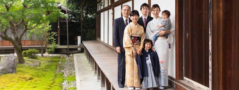 Japanese family celebrating Shichi-Go-San