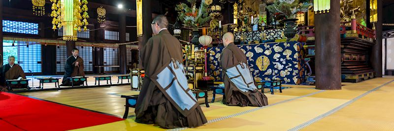 Buddhist monks at prayer, Tokyo