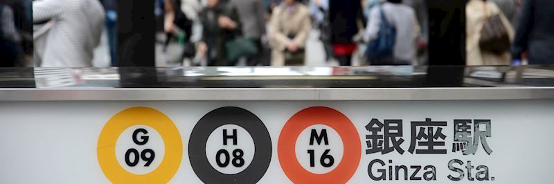 English numerals in Tokyo's Ginza Station make getting around much easier