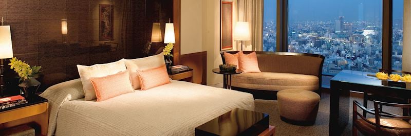 Mandarin Oriental Hotel with its views over Tokyo