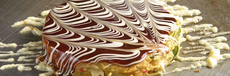An okonomiyaki pancake