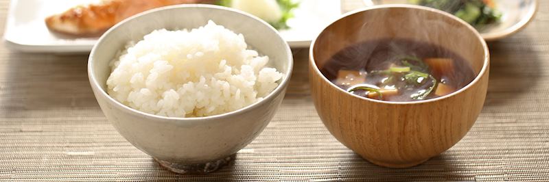 Rice and miso soup