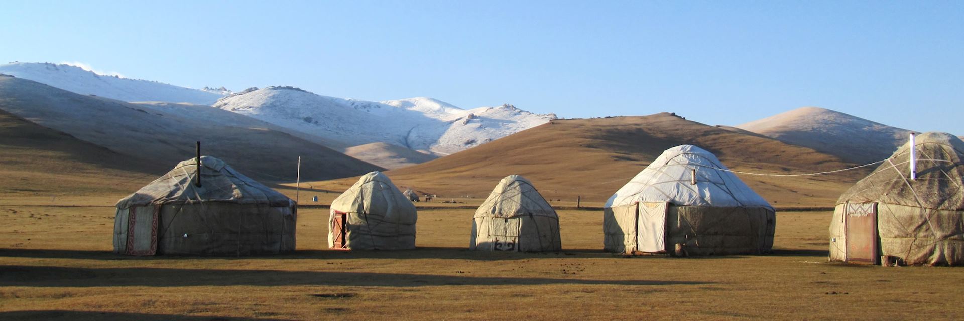 Traditional yurt on Song Kol Lake