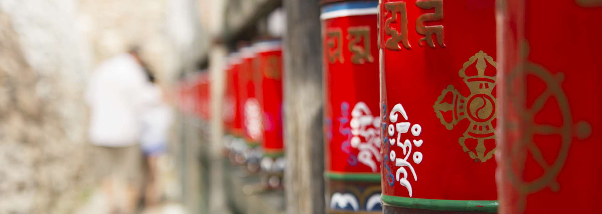 Prayer wheels in Ulaanbaatar
