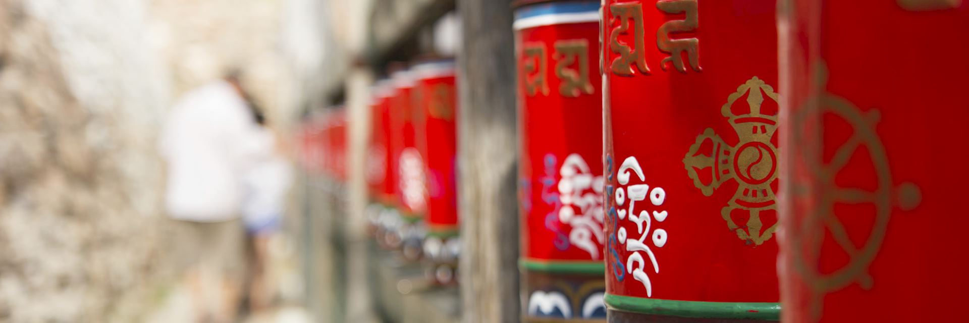 Prayer wheels in Ulaan Baatar
