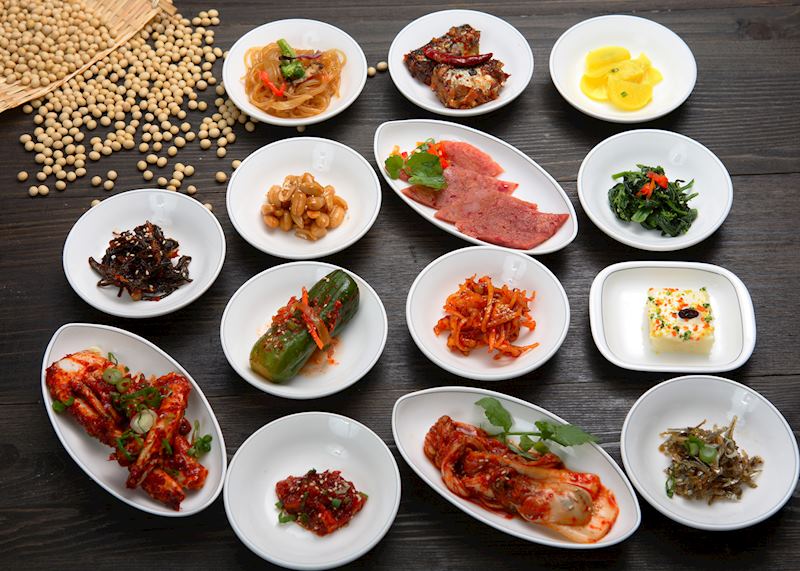 Banchan, which translates to ‘small dishes’ or ‘side dishes’