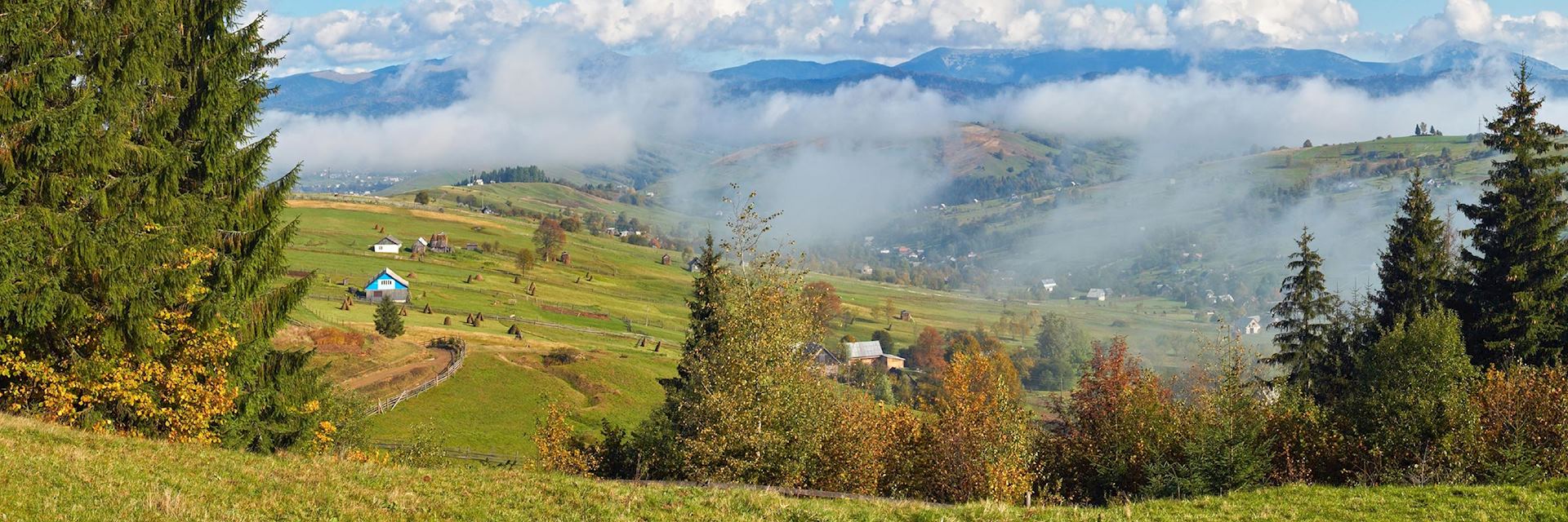 The Carpathian mountains