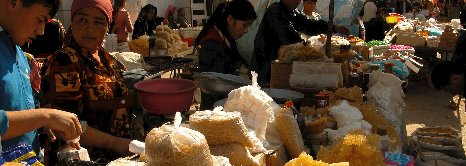 Food traders, Urgut market