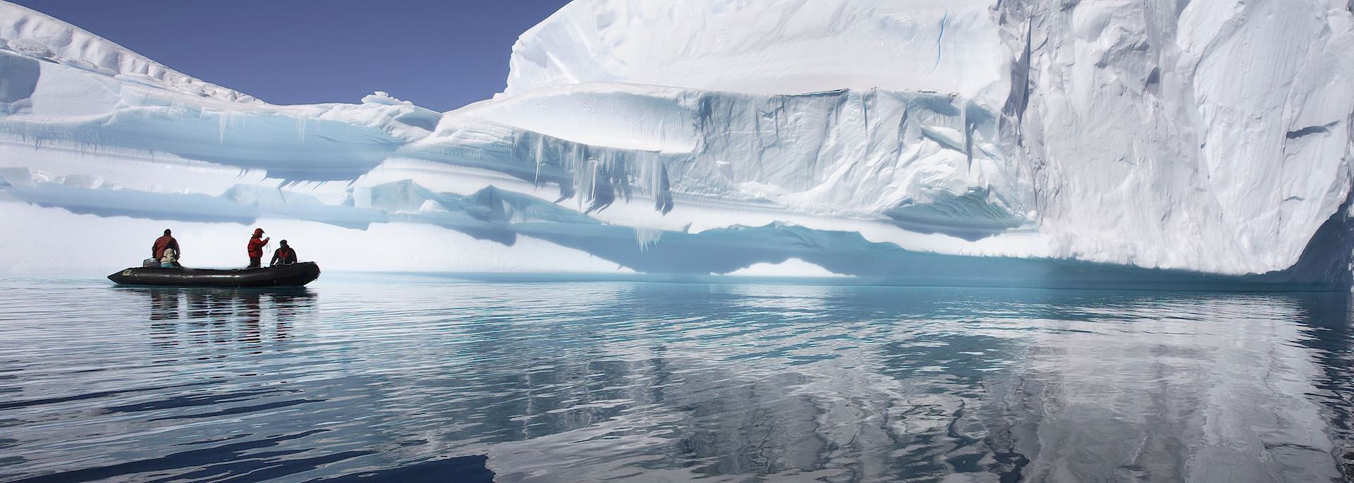 A zodiac excursion in Antarctica