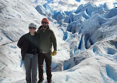 Drew and Nate on Perito Moreno Glacier, Argentina